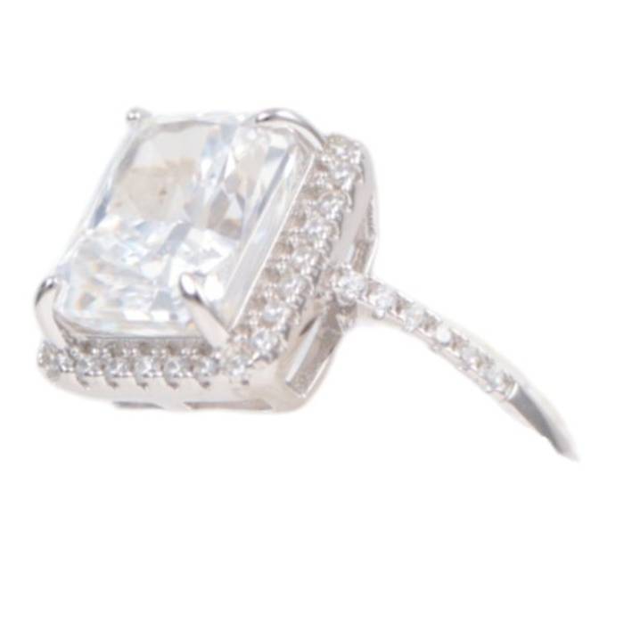 White Gold Plated Sterling Silver Ring – Elegant Women’s Fashion Jewelry – Image 3