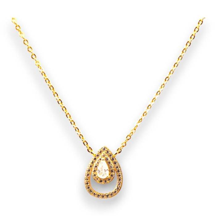 Stunning 18k Gold Plated Sterling Silver Heart Shaped Cubic Zirconia  Pendant | Elevate Your Style - Image 8