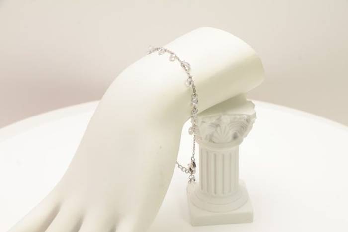 Upgrade Your Style with our Stunning Sterling Silver CZ Chain Bracelet - Shop Now! – Image 3