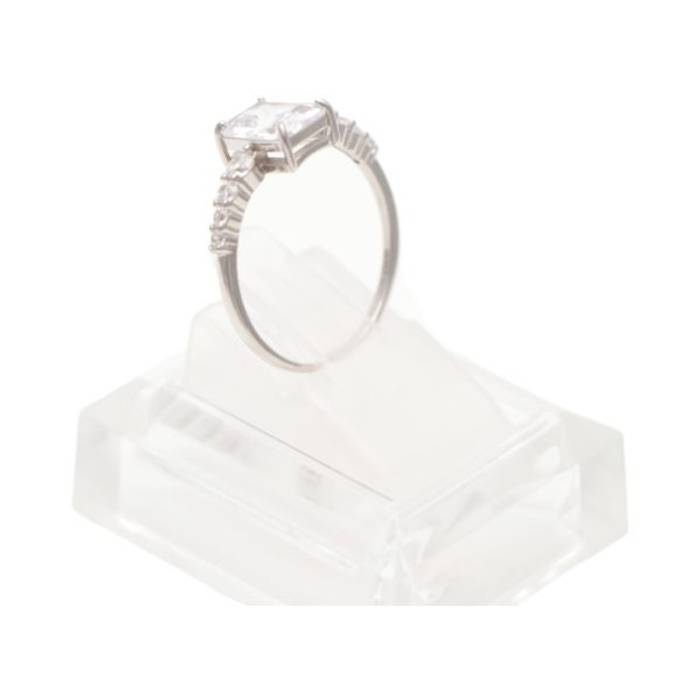 Sparkling Elegance: Sterling Silver Cubic Zirconia Ring for Statement Style – Image 6
