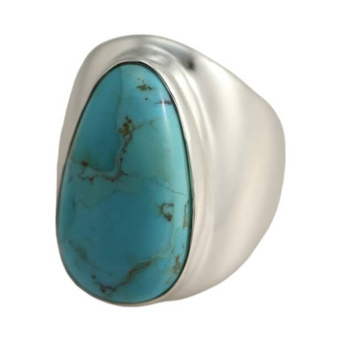 Stunning Turquoise Silver Ring - Handcrafted with Natural Stones! – Image 7
