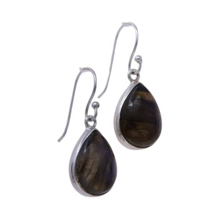 Labradorite Sterling Silver Drop Earrings - Handcrafted Perfection for Every Occasion! – Image 3