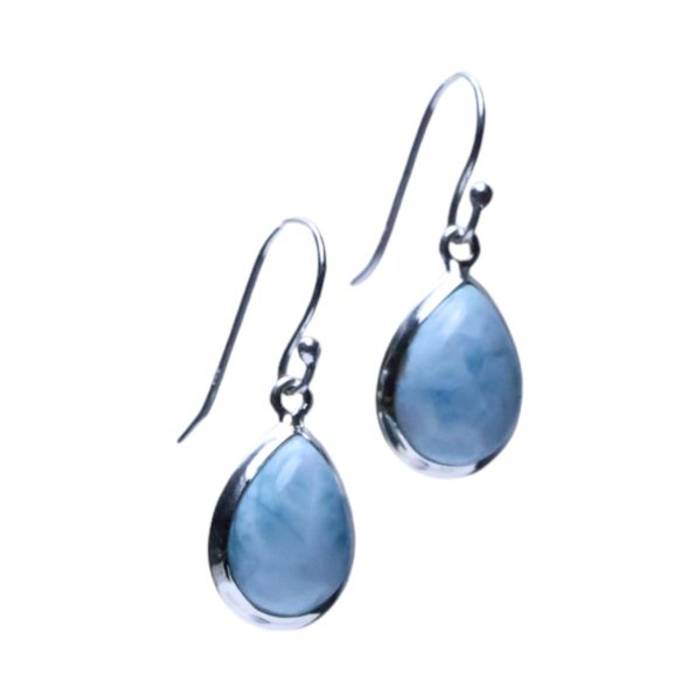 Larimar Sterling Silver Drop Earrings - Image 3