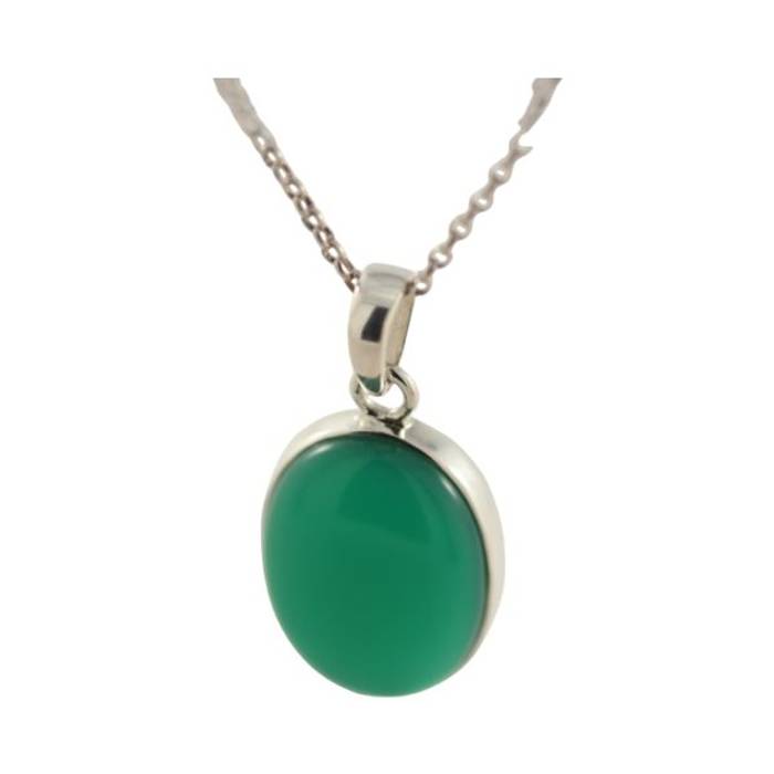 Get the Perfect Green Onyx Silver Oval Pendant for Your Style | Shop Now! - Image 4