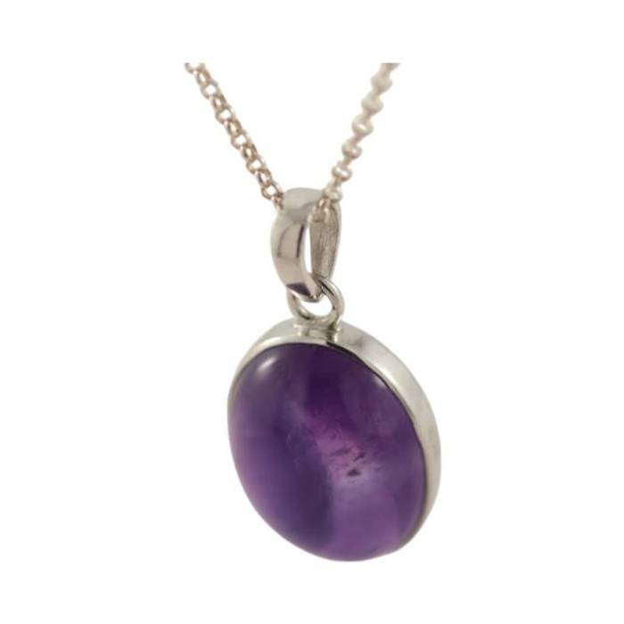 Stunning Amethyst Silver Pendant - Exquisite Oval Design for Effortless Glamour – Image 5