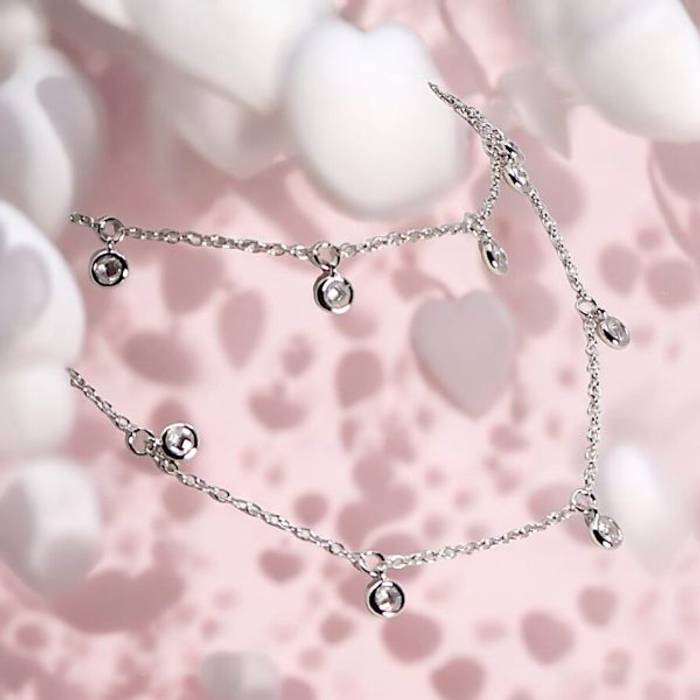Shimmer in Style: Sterling Silver CZ Chain Necklace | Sparkle all Day with Our CZ Chain | Discover the Elegance of Our CZ Chain Necklace - Image 7