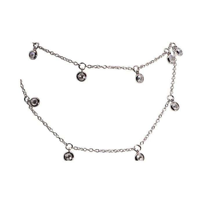 Shimmer in Style: Sterling Silver CZ Chain Necklace | Sparkle all Day with Our CZ Chain | Discover the Elegance of Our CZ Chain Necklace - Image 3