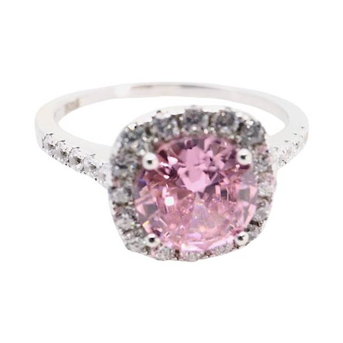 Sparkle All Day: Sterling Silver Pink Cubic Zirconia Jewelry Collection for Effortless Elegance - Image 6