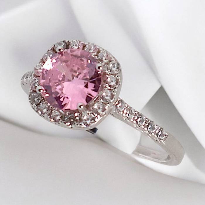 Sparkle All Day: Sterling Silver Pink Cubic Zirconia Jewelry Collection for Effortless Elegance - Image 5