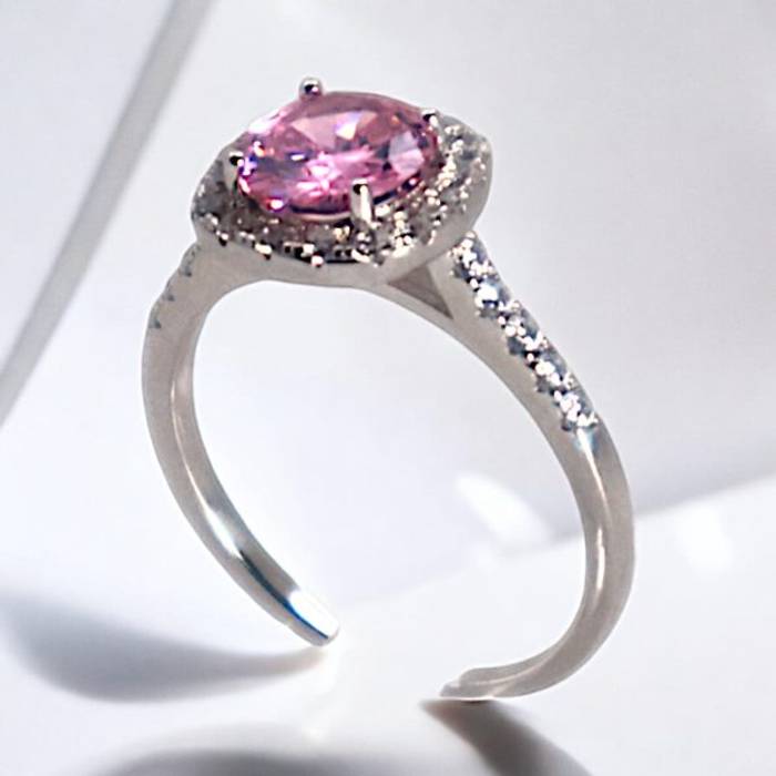 Sparkle All Day: Sterling Silver Pink Cubic Zirconia Jewelry Collection for Effortless Elegance - Image 3