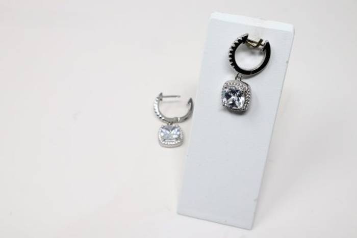 White Gold Plated Hoop Earrings for Women - Elegant & Trendy Fashion Jewelry – Image 11
