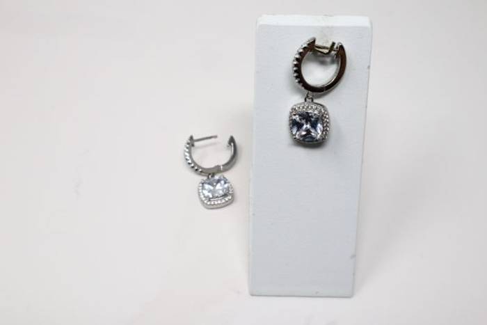 White Gold Plated Hoop Earrings for Women - Elegant & Trendy Fashion Jewelry – Image 9