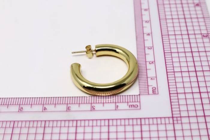 Elegant 18K Gold Plated Simple Circle Hoop Earrings - C Shape Fashion Earrings for Every Occasion - Image 15