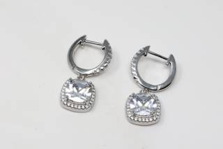 White Gold Plated Hoop Earrings for Women - Elegant & Trendy Fashion Jewelry