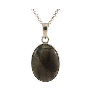 Add a Touch of Elegance with our Labradorite Silver Oval Pendant – Shop Now!