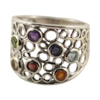 Stunning Multi Stone Round Modern Ring - Perfect for Any Occasion!