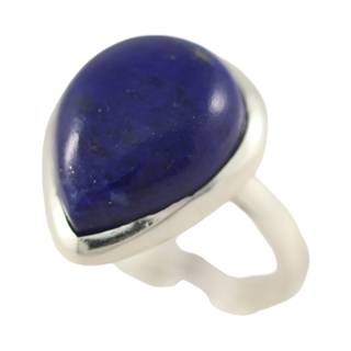 Effortless Elegance: Pear Shape Lapis Lazuli Gemstone Ring for a Touch of Sophistication