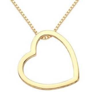 Heart Shaped Box Chain White Gold Plated Sterling Silver Necklace – Dainty Jewelry Gift for Her
