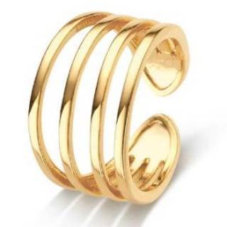 Adjustable Gold Plated Sterling Silver Ring – Elegant Women’s Fashion Jewelry
