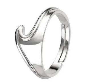 White Gold Plated Sterling Silver Ring – Adjustable Elegant Women’s Jewelry