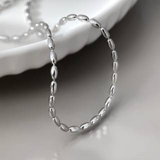 Silver Beaded Chain - Elegant Sterling Silver Necklace & Jewelry for Women