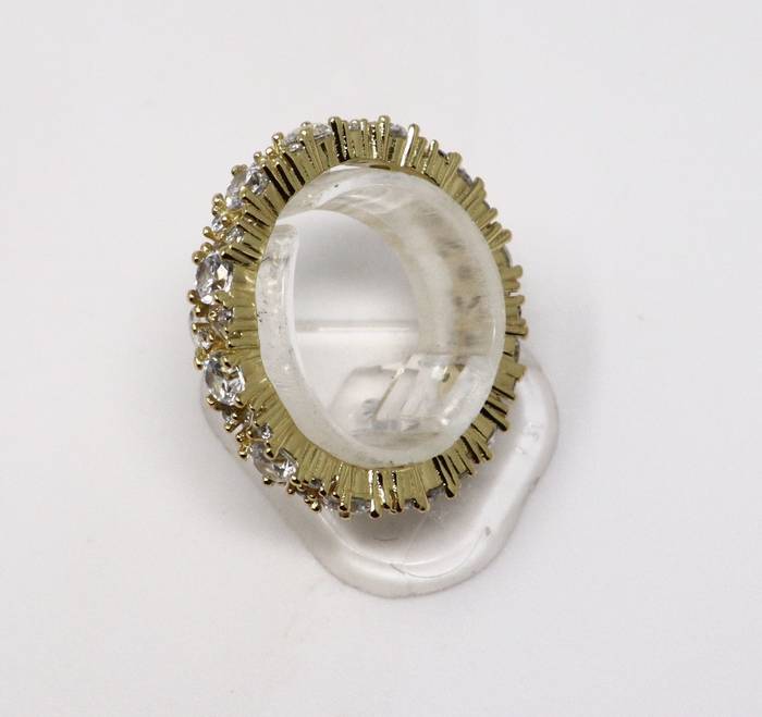 Elegant Gold Plated 92.5 Sterling Silver Ring with Cubic Zirconia - Premium Quality Jewelry - Image 3