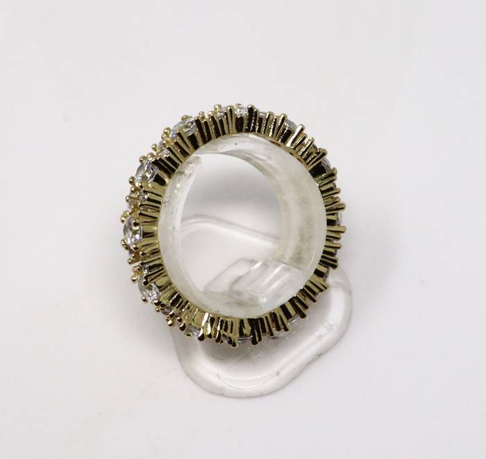 Elegant Gold Plated 92.5 Sterling Silver Ring with Cubic Zirconia - Premium Quality Jewelry - Image 4