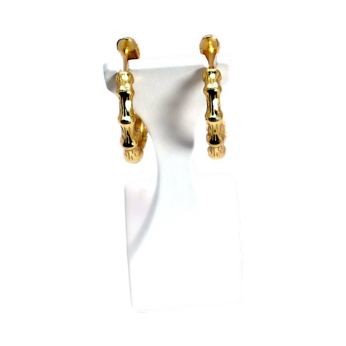Sparkle Up Your Style with 18K Gold Plated Sterling Silver Cubic Zirconia Hoop Earrings - Image 7
