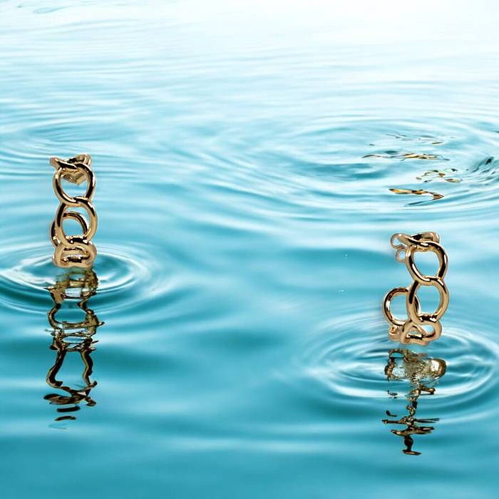 Stunning 18K Sterling Silver Chain Link Earrings: The Perfect Accessory for Any Occasion - Image 7