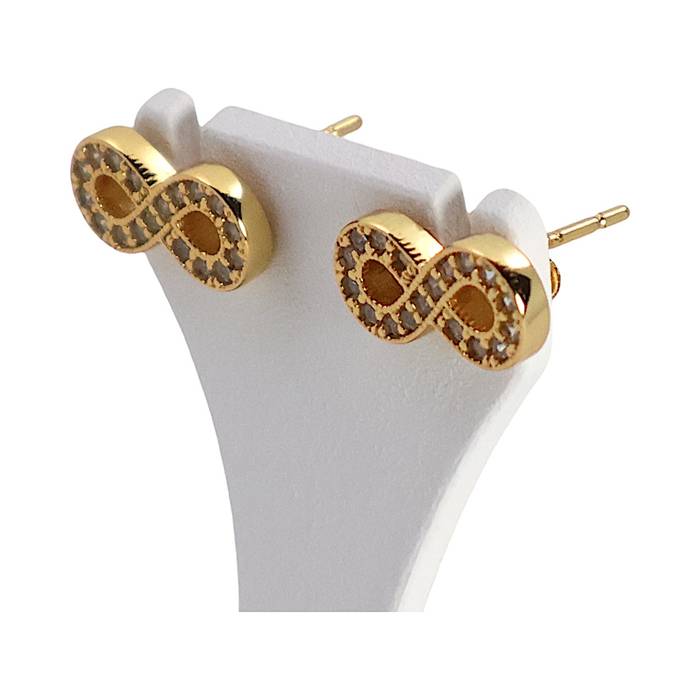 Sparkle and Shine with 18K Gold Plated Infinity Stud Earrings Enriched with Cubic Zirconia – Shop Now! - Image 11