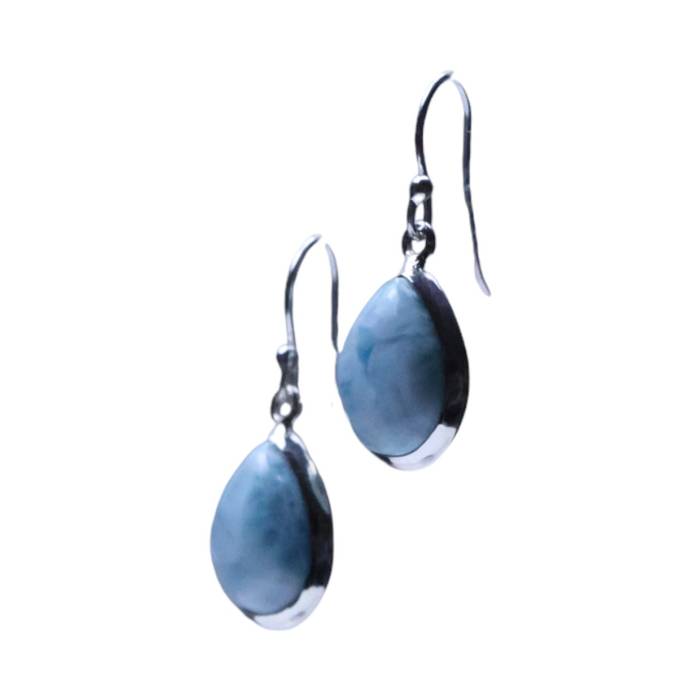 Larimar Sterling Silver Drop Earrings - Image 2