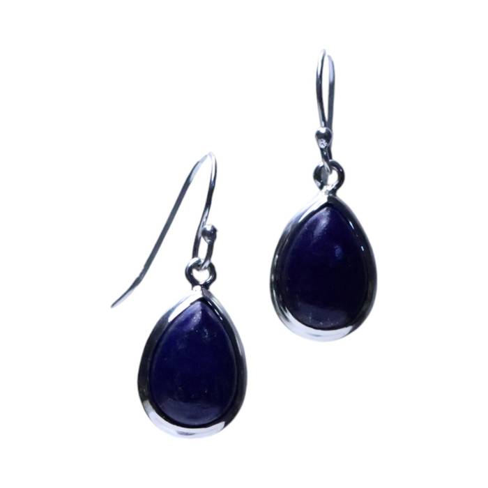 Stunning Lapis Lazuli Sterling Silver Drop Earrings: Elevate Your Style with Modern Elegance - Image 4