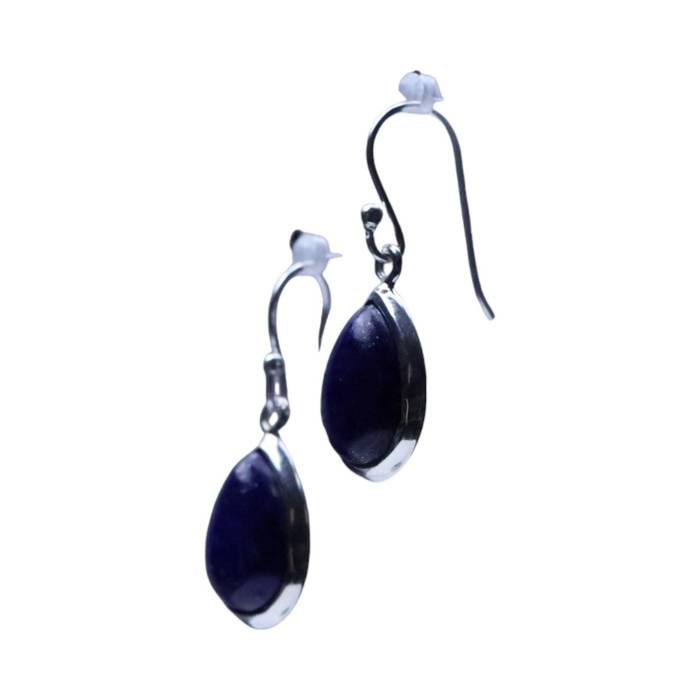 Stunning Lapis Lazuli Sterling Silver Drop Earrings: Elevate Your Style with Modern Elegance - Image 6