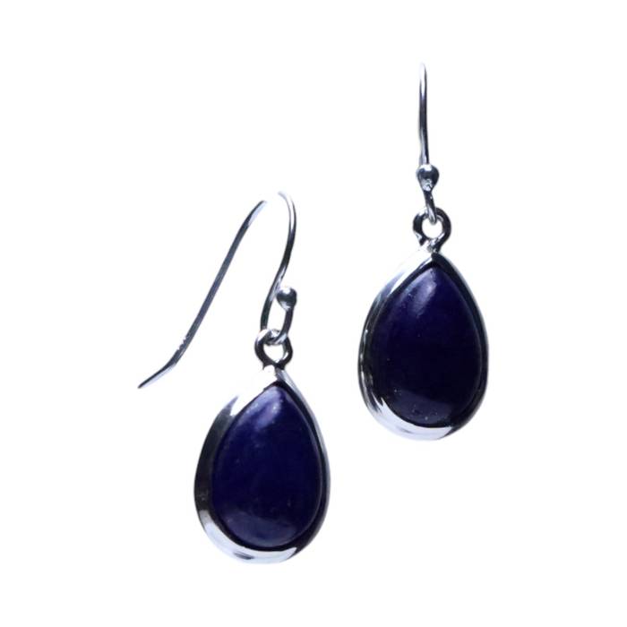 Stunning Lapis Lazuli Sterling Silver Drop Earrings: Elevate Your Style with Modern Elegance - Image 7