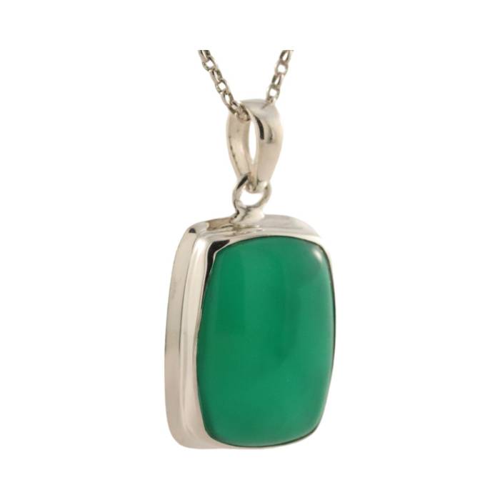 Green Onyx: Sterling Silver Pendant - Image 4