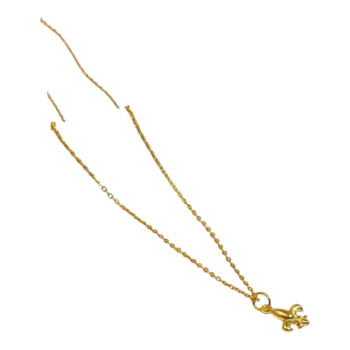 Elegant Fleur de Lys Pendant – 18K Gold Plated Sterling Silver French Jewelry Necklace - Image 4