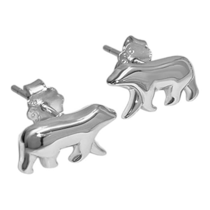 Polar Bear Stud Earrings – White Gold Plated Sterling Silver Animal Jewelry for Women Gift - Image 7