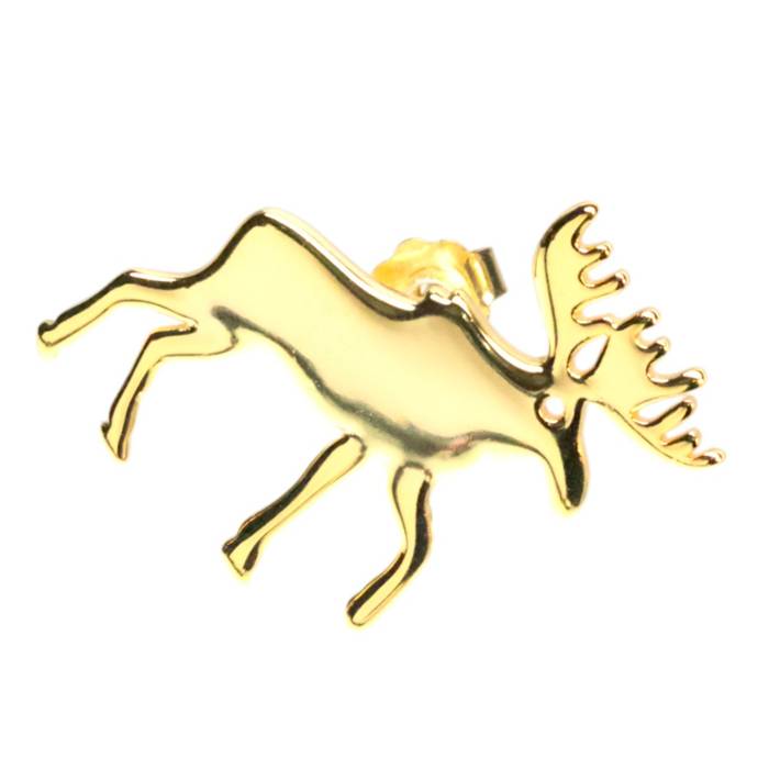 18K Gold Plated Moose Earrings – Sterling Silver Christmas Jewelry Gift for Women - Image 4
