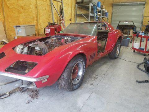 no interior 1968 Chevrolet Corvette project for sale