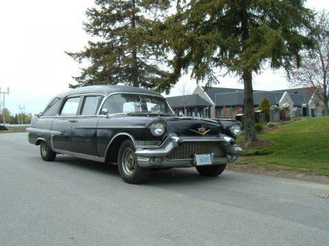 vintage 1957 Cadillac DeVille hearse project for sale