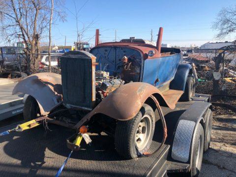 steel 1932 Ford Roadster hot rod project for sale