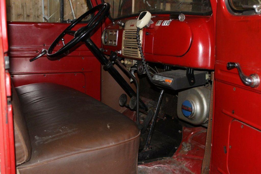 vintage 1950 Ford F7 fire truck project