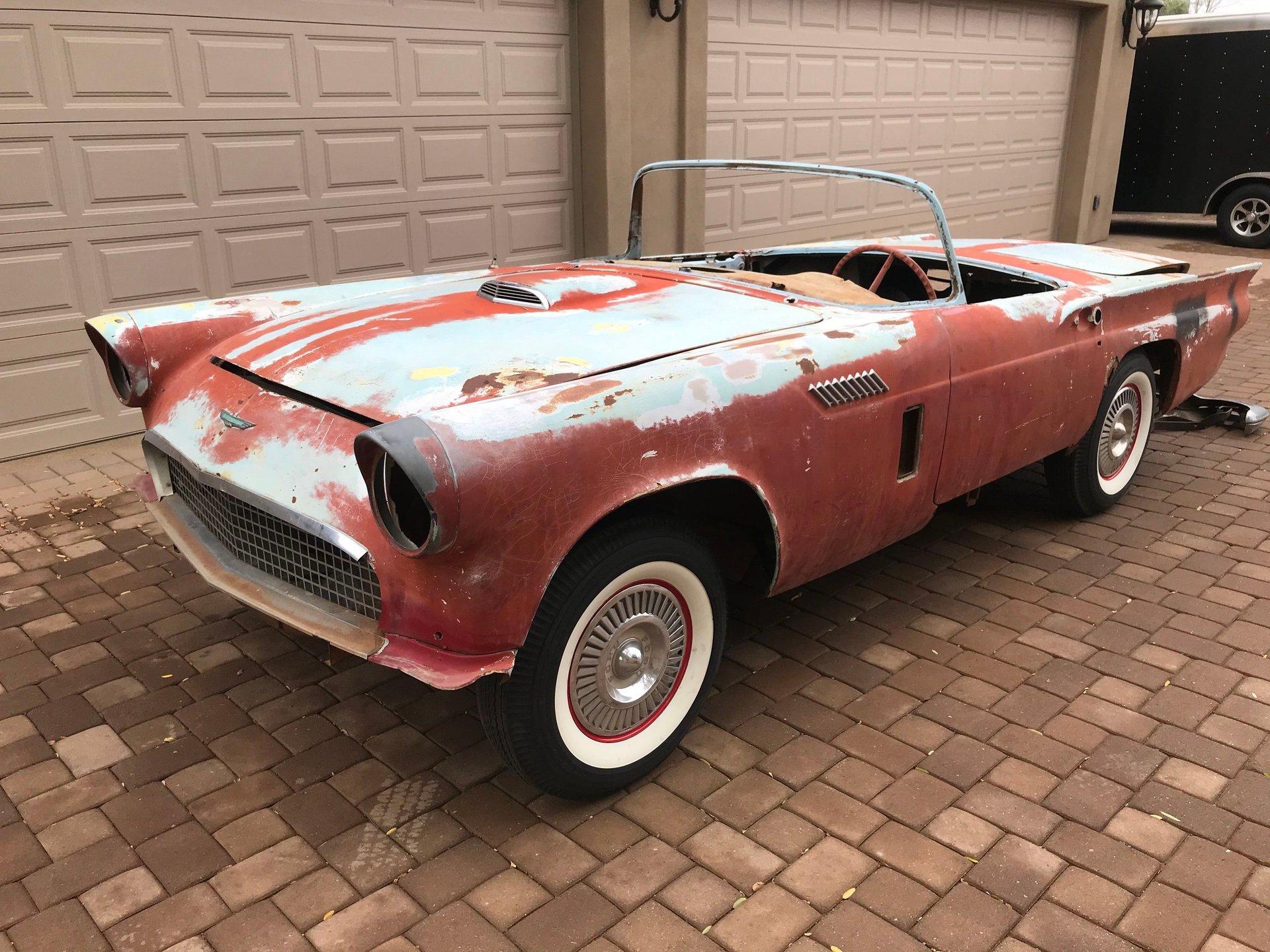 1957 Ford Thunderbird Convertible Project Great For Restoration Or Customization For Sale