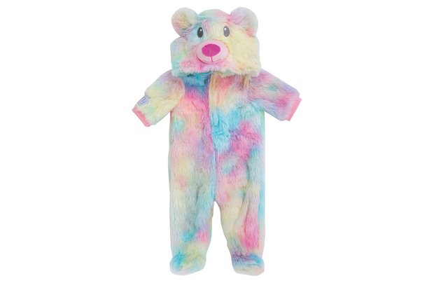 Chad Valley Tiny Treasures Rainbow Teddy All-in-One Outfit Colourful Outfit NEW 