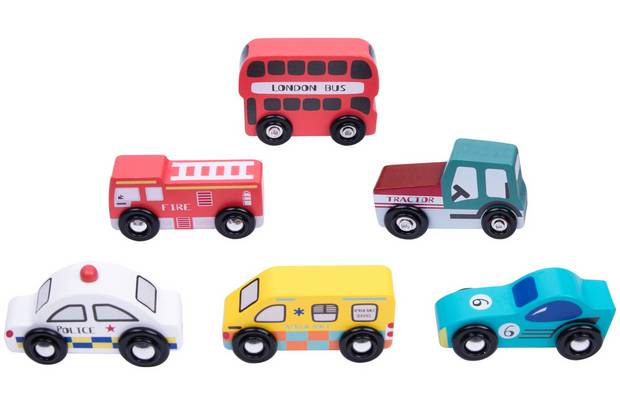 Chad Valley Wooden Vehicles 6 Pack