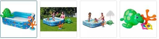 Chad Valley Children's Pool Set with Spray Turtle Images