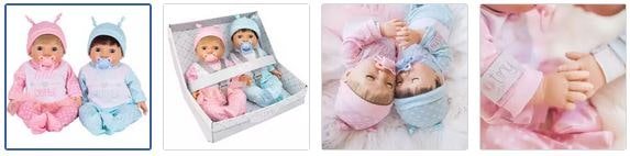 Chad Valley Tiny Treasures Twin Doll Set Images