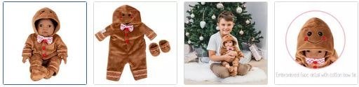 Chad Valley Tiny Treasures Gingerbread All In One Dolls Outfit Images