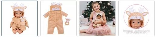 Chad Valley Tiny Treasures Fawn All In One Dolls Outfit Images