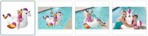 Chad Valley Ride On Unicorn Inflatable Lilo Images